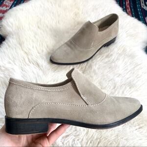 NEW Free People Loafers taupe suede Brady loafer shoes sz 37